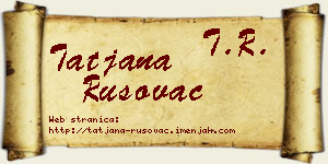 Tatjana Rusovac vizit kartica